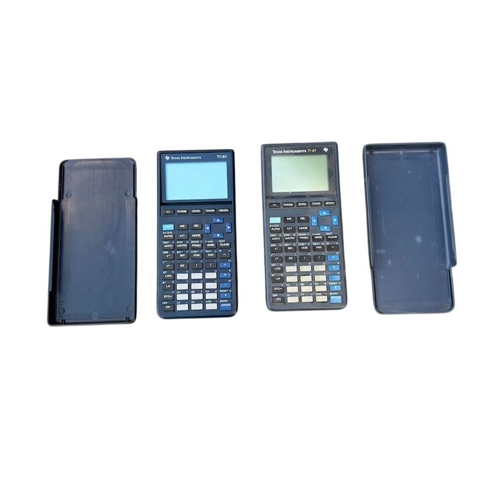 Texas Instruments TI 81 Graphing Calculator Set of 2